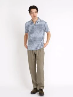 Men's Fashion-Oliver Spencer -Men's Fashion-Oliver Spencer ModelOSMK741AustellPoloShirtBRA01SKBBraemarSkyBlue3