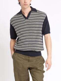 Short Sleeve Penhale Polo Shirt Riverton Navy 12 Short Sleeve Penhale Polo Shirt Riverton Navy -Men's Fashion-Oliver Spencer ModelOSMK747ShortSleevePoloShirtRIV01NAVRivertonNavy1copy Softness