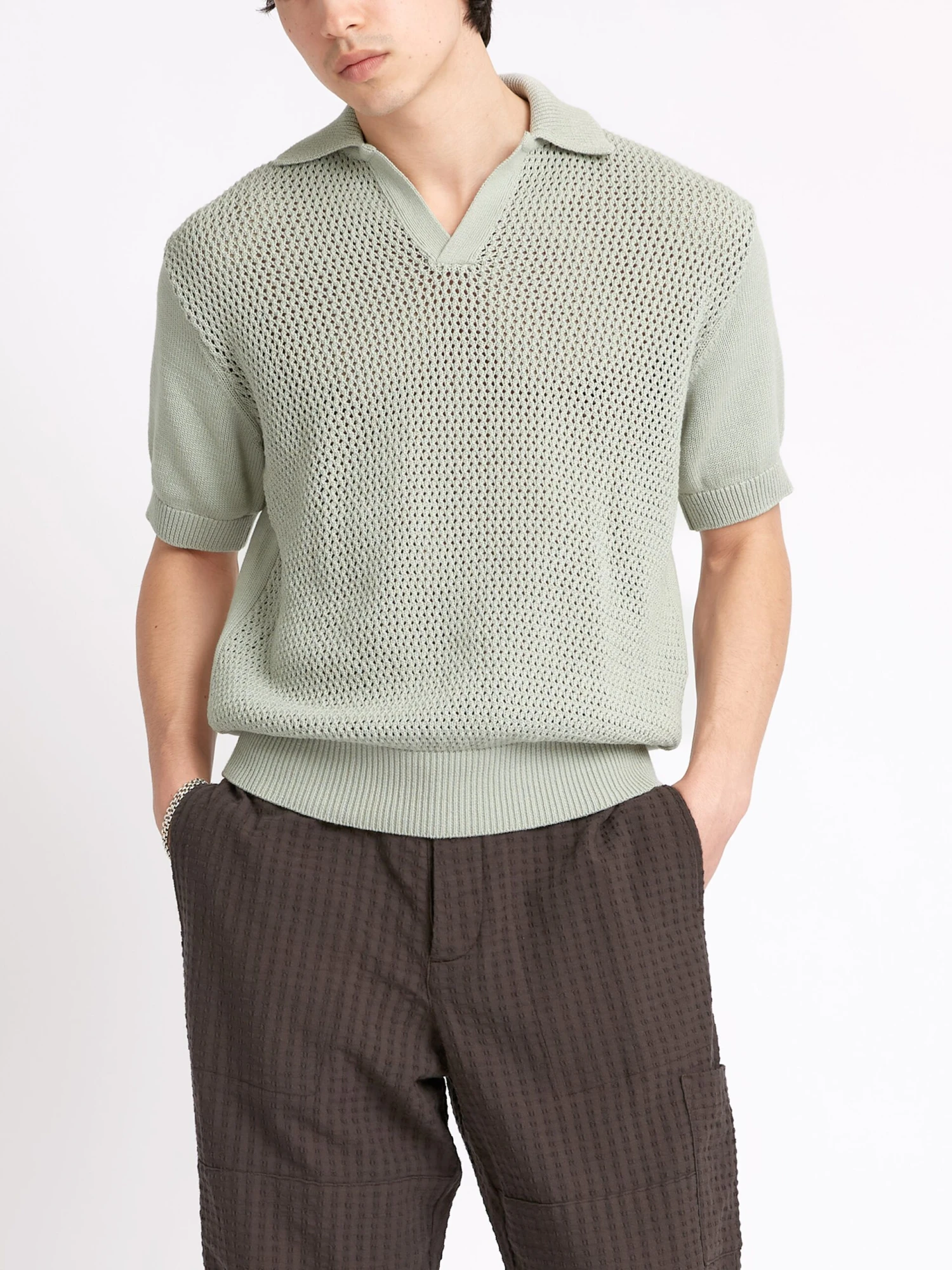 Short Sleeve Penhale Polo Shirt Tamar Pale Green 7 Short Sleeve Penhale Polo Shirt Tamar Pale Green - Image 5