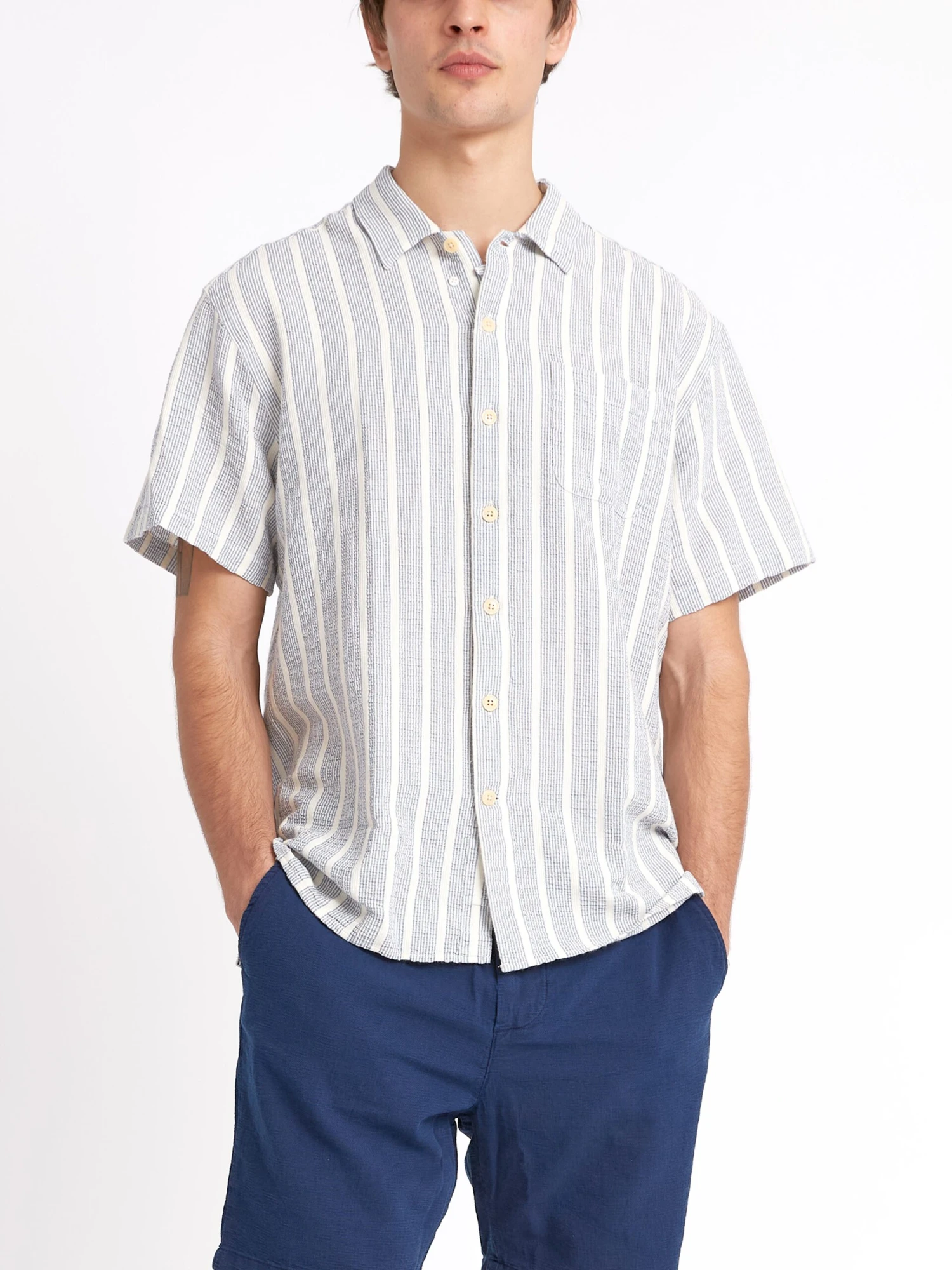 Riviera Short Sleeve Shirt Barlow Blue 8 Riviera Short Sleeve Shirt Barlow Blue - Image 6