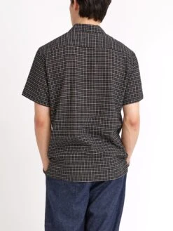 Riviera Short Sleeve Shirt Priory Black 13 Riviera Short Sleeve Shirt Priory Black -Men's Fashion-Oliver Spencer ModelOSMS102RivieraShortSleeveShirtPRI01BLKPrioryBlack7copy