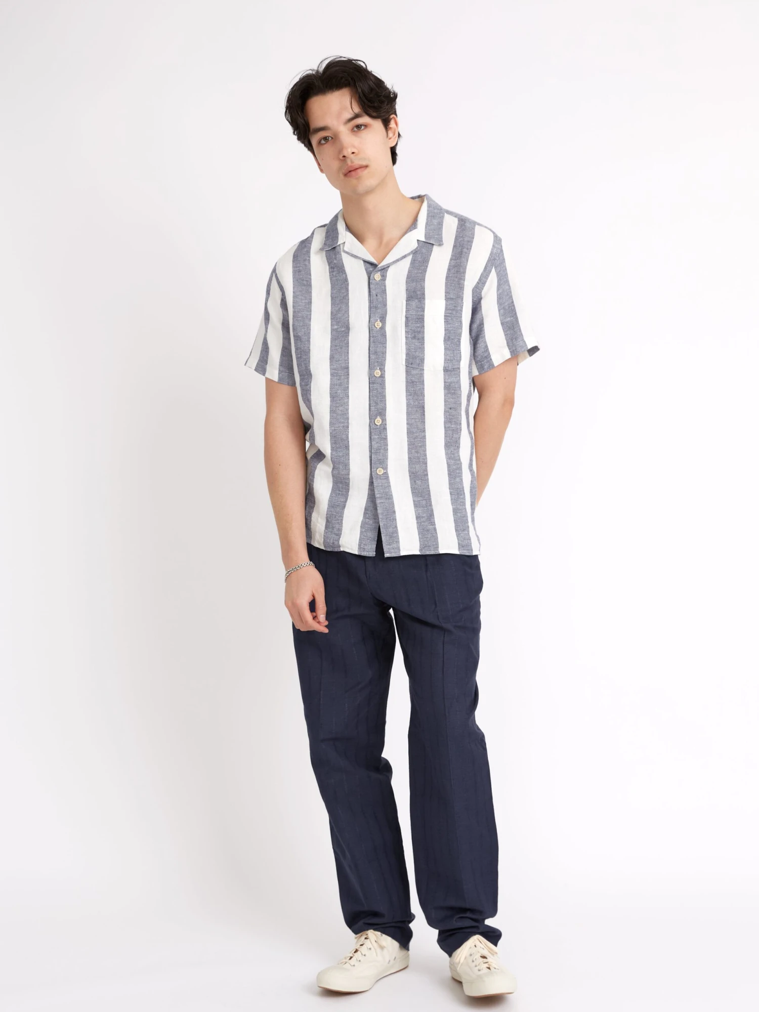 Havana Short Sleeve Shirt Mortimer Blue/White 4 Havana Short Sleeve Shirt Mortimer Blue/White - Image 2
