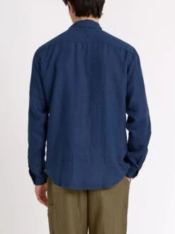 Treviscoe Shirt Coney Navy -Men's Fashion-Oliver Spencer ModelOSMS171aTreviscoeShirtCON01NAVConeyNavy41copy