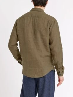 Treviscoe Shirt Padworth Green -Men's Fashion-Oliver Spencer ModelOSMS171aTreviscoeShirtPAD01GRNPadworthGreen12copy