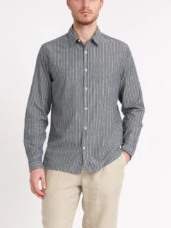 New York Special Shirt Lea Navy -Men's Fashion-Oliver Spencer ModelOSMS200dNewYorkSpecialShirtLEA01NAVLeaNavycopy Softness