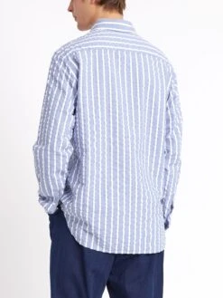 New York Special Shirt Pool Blue -Men's Fashion-Oliver Spencer ModelOSMS200dNewYorkSpecialShirtPOO01BLUPoolBlue12copy Softness