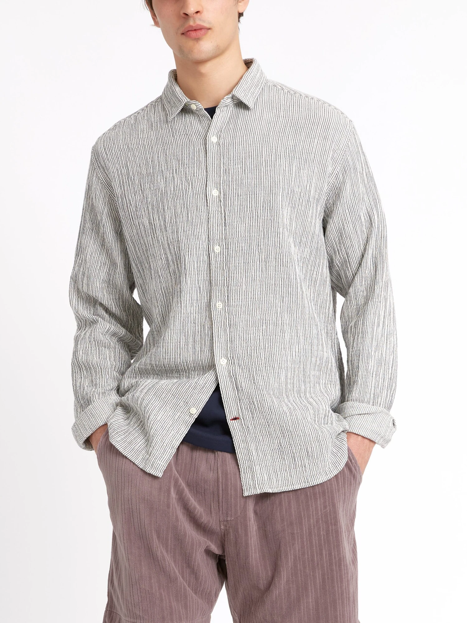 Clerkenwell Tab Shirt Gorwell Navy/White 7 Clerkenwell Tab Shirt Gorwell Navy/White - Image 5