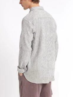 Clerkenwell Tab Shirt Gorwell Navy/White 13 Clerkenwell Tab Shirt Gorwell Navy/White -Men's Fashion-Oliver Spencer ModelOSMS66aClerkenwellTabShirtGOR01NAWGorwellNavyWhite16copy Softness