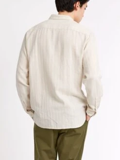 Clerkenwell Tab Shirt Randal Cream 13 Clerkenwell Tab Shirt Randal Cream -Men's Fashion-Oliver Spencer ModelOSMS66aClerkenwellTabShirtRAN01CRERandalCream13copy