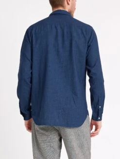 Eton Collar Shirt Lawes Navy -Men's Fashion-Oliver Spencer ModelOSMS69bEtonCollarShirtLAW01NAVLawesNavy8copy Softness