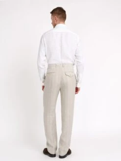 Claremont Trousers Middelboe Sand -Men's Fashion-Oliver Spencer ModelOSMST61aClaremontTrousersMID01SANMiddleboeSand3