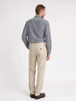 Fishtail Trousers Coney Sand -Men's Fashion-Oliver Spencer ModelOSMT20dFishtailTrousersCON01SANConeySand2 Softness