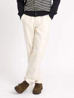 Drawstring Trousers Cairnes Ecru -Men's Fashion-Oliver Spencer ModelOSMT48cDrawstringTrousersCAI01ECRCairnesEcrucopy Softness