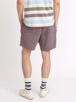 Osborne Drawstring Shorts Coney Mauve -Men's Fashion-Oliver Spencer ModelOSMT64DrawstringShortsCON01MAUConeyMauve36copy