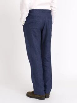 Belted Trousers Dubrow Navy -Men's Fashion-Oliver Spencer ModelOSMT66aBeltedTrousersDUB01NAVDubrowNavy5copy