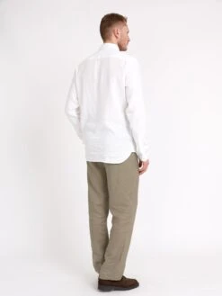 Belted Trousers Padworth Stone 12 Belted Trousers Padworth Stone -Men's Fashion-Oliver Spencer ModelOSMT66aBeltedTrousersPAD01STOPadworthStone3