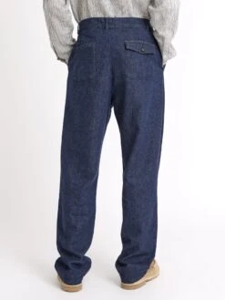 Morton Pleated Trousers Burnham Denim Indigo Blue 17 Morton Pleated Trousers Burnham Denim Indigo Blue -Men's Fashion-Oliver Spencer ModelOSMT68MortonTrousersBUR01INBBurnhamIndigoBlue34copy