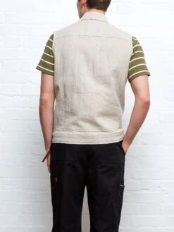 Oliver Spencer X Niwaki Scion Gardening Gilet Bruton Beige -Men's Fashion-Oliver Spencer NIWAKIBEIGEGILET13copy