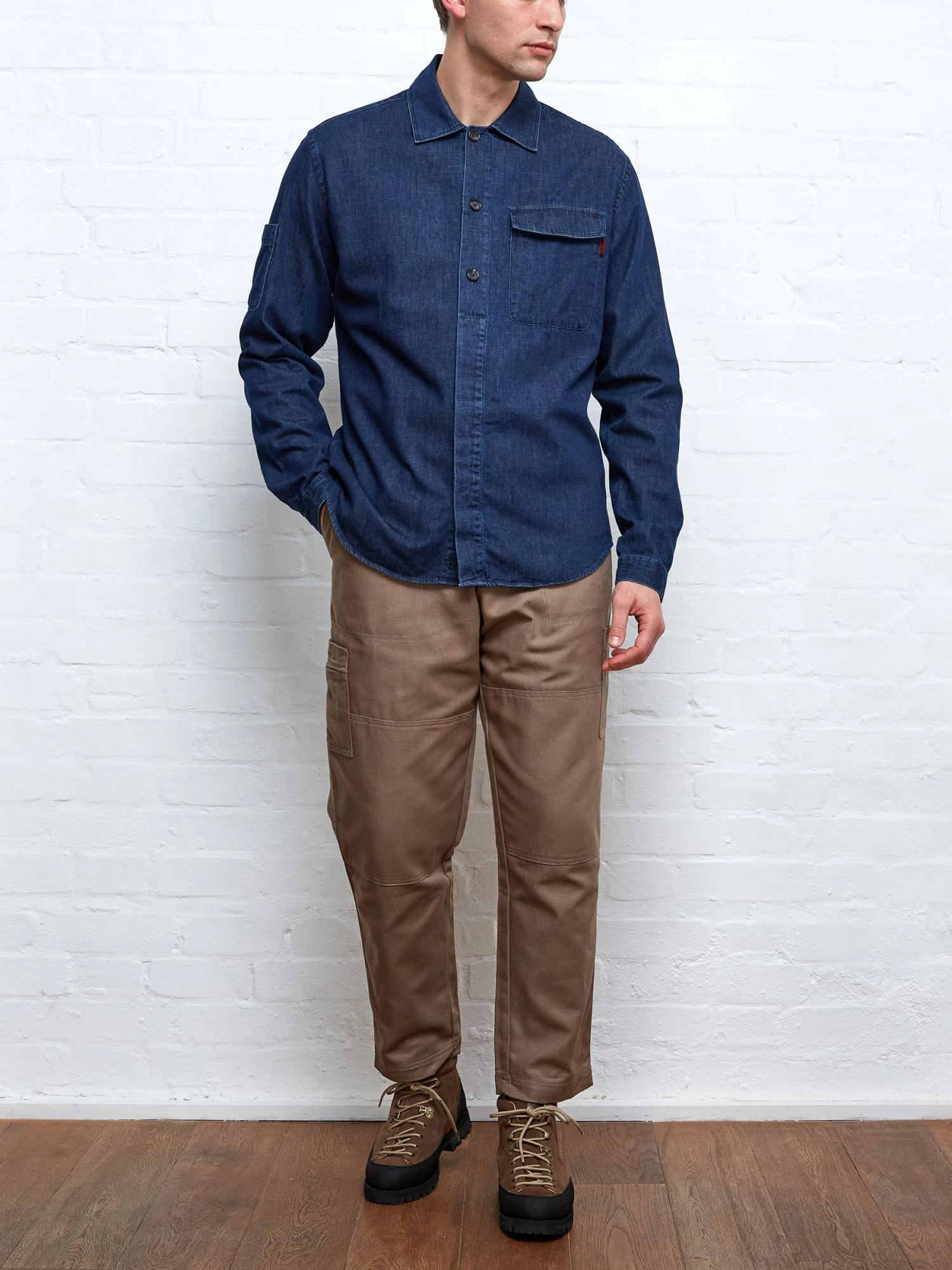 Oliver Spencer X Niwaki Haru Gardening Overshirt Mullins Denim Indigo Rinse 8 Oliver Spencer X Niwaki Haru Gardening Overshirt Mullins Denim Indigo Rinse - Image 6