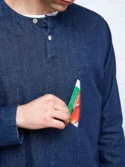 Oliver Spencer X Niwaki Ohana Gardening Smock Mullins Denim Indigo Rinse -Men's Fashion-Oliver Spencer NIWAKISMOCKDENIM13