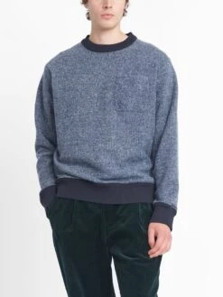 Reversible Sweatshirt Edgeware Navy -Men's Fashion-Oliver Spencer OMSK738 EDG01NAV REVERSIBLESWEATSHIRT EDGWARENAVY1copy