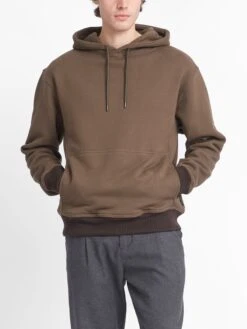 Heavyweight Hoodie Rosebank Khaki -Men's Fashion-Oliver Spencer OMSK746 ROS01KHA HEAVYWEIGHTHOODIE ROSEBANKKHAKIcopy
