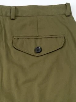 Fishtail Trousers Ashdown Green -Men's Fashion-Oliver Spencer OSMA24FlatOSMT20eFishtailTrousersASH01GRNAshdownGreen3