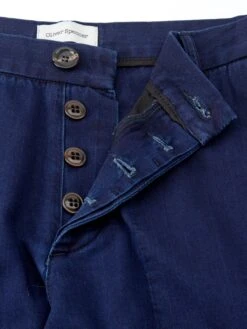 Judo Trousers Faye Indigo Blue -Men's Fashion-Oliver Spencer OSMA24FlatOSMT49iJudoTrousersFAY01INBFayeIndigoBlue2