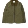 Lambeth Jacket Barwell Canvas Green -Men's Fashion-Oliver Spencer OSMJ199eLambethJacketBAR01GRNBarwellCanvasGreen