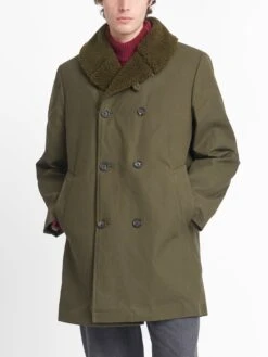 Newington Coat Barwell Canvas Green -Men's Fashion-Oliver Spencer OSMJ316 BAR01GRN NEWINGTONCOAT BARWELLCANVASGREEN3copy