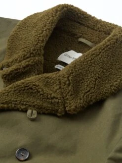 Newington Coat Barwell Canvas Green -Men's Fashion-Oliver Spencer OSMJ316NewingtonCoatBAR01GRNBarwellCanvasGreen1