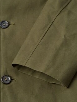 Newington Coat Barwell Canvas Green -Men's Fashion-Oliver Spencer OSMJ316NewingtonCoatBAR01GRNBarwellCanvasGreen2