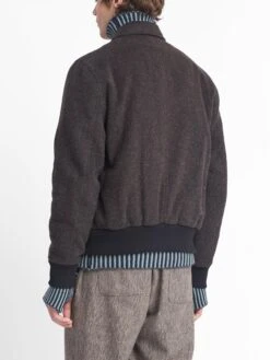 Linfield Bomber Jacket Regent Brown -Men's Fashion-Oliver Spencer OSMJ325B REG01BRO LINFIELDBOMBERJACKET REGENTBROWN5copy