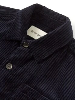 Milford Jacket Melrose Cord Navy -Men's Fashion-Oliver Spencer OSMJ351MilfordJacketMEL01NAVMelroseCordNavy1