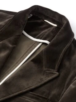 Mansfield Jacket Velvet Mole Grey 12 Mansfield Jacket Velvet Mole Grey -Men's Fashion-Oliver Spencer OSMJ352MansfieldJacketVEL01MOGVelvetMoleGrey1