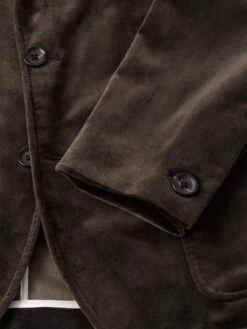 Mansfield Jacket Velvet Mole Grey 13 Mansfield Jacket Velvet Mole Grey -Men's Fashion-Oliver Spencer OSMJ352MansfieldJacketVEL01MOGVelvetMoleGrey2