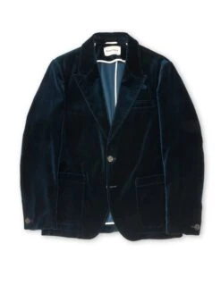 Sapphire Blue Velvet Mansfield Suit -Men's Fashion-Oliver Spencer OSMJ352MansfieldJacketVEL01SABVelvetSapphireBlue 1bceed57 b4d2 49d5 9526 b90c5c93ac2f