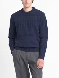Blenheim Jumper Bonham Navy 12 Blenheim Jumper Bonham Navy -Men's Fashion-Oliver Spencer OSMK637D BON01NAV BLENHEIMJUMPER BONHAMNAVY2copy