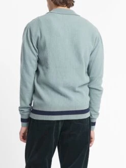 Britten Knitted Cardigan Greeves Sea Green 13 Britten Knitted Cardigan Greeves Sea Green -Men's Fashion-Oliver Spencer OSMK693 GRE01SEG BRITTENKNITTEDCARDIGAN GREEVESSEAGREEN5copy