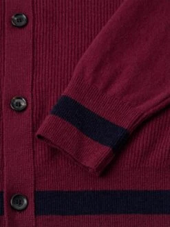 Britten Knitted Cardigan Greeves Berry Red -Men's Fashion-Oliver Spencer OSMK693BrittenKnittedCardiganGRE01BERGreevesBerryRed2