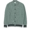 Britten Knitted Cardigan Greeves Sea Green 1 Britten Knitted Cardigan Greeves Sea Green -Men's Fashion-Oliver Spencer OSMK693BrittenKnittedCardiganGRE01SEGGreevesSeaGreen