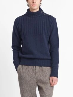 Atlantic Jumper Greeves Navy 12 Atlantic Jumper Greeves Navy -Men's Fashion-Oliver Spencer OSMK739 GRE01NAV ATLANTICJUMPER GREEVESNAVYcopy