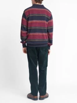 Reversible Half Zip Sweatshirt Hinkley Navy/Burgundy -Men's Fashion-Oliver Spencer OSMK740 HIN01NAB REVERSIBLEHALFZIPSWEATSHIRT HINKLEYNAVYBURGUNDY3