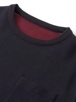 Reversible Newport Long Sleeve T-Shirt Hinkley Navy/Burgundy -Men's Fashion-Oliver Spencer OSMKReversibleSweatshirtNavy4