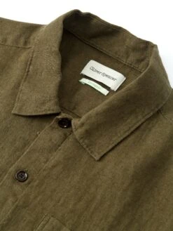 Riviera Short Sleeve Shirt Padworth Green -Men's Fashion-Oliver Spencer OSMS102aRivieraShortSleeveShirtPAD01GRNPadworthGreen1