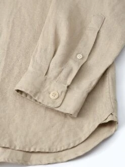 Grandad Shirt Padworth Beige -Men's Fashion-Oliver Spencer OSMS126GrandadShirtPAD01BEIPadworthBeige2