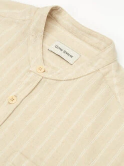 Grandad Shirt Randal Cream -Men's Fashion-Oliver Spencer OSMS126GrandadShirtRAN01CRMRandallCream1