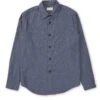 Treviscoe Shirt Abbingdon Slate Blue -Men's Fashion-Oliver Spencer OSMS171aTreviscoeShirtABB01SLBAbbingdonSlateBlue