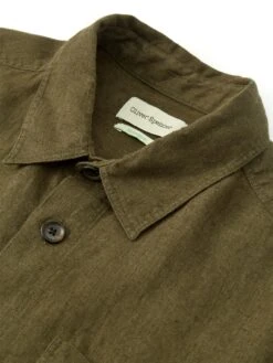 Treviscoe Shirt Padworth Green -Men's Fashion-Oliver Spencer OSMS171aTreviscoeShirtPAD01GRNPadworthGreen1
