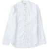 Collarless Ashcroft Shirt Bridford White -Men's Fashion-Oliver Spencer OSMS176AshcroftShirtBRI01WHIBridfordWhite3copy